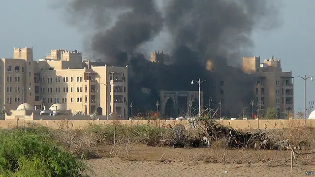 यमन में क़स्र होटल पर हमला