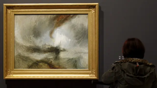 Уильям Тернер. "Метель. Пароход выходит из гавани", 1842 г.