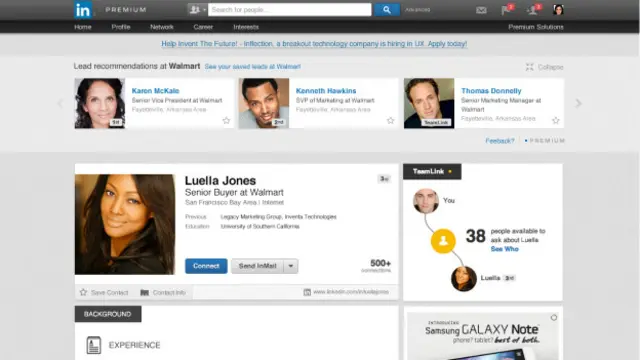 Linkedin envía invitaciones en nombre del usuario a los contactos de su correo electrónico.