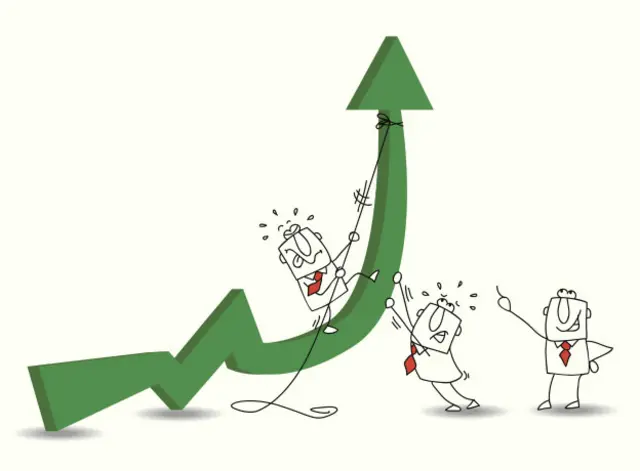 Рисунок рост процента и три фигуры