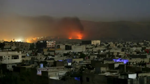 Bombardeo sobre Damasco