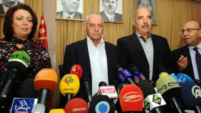Лидеры Национального квартета за диалог в Тунисе