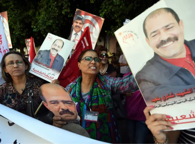 Демонстрация протеста в Тунисе