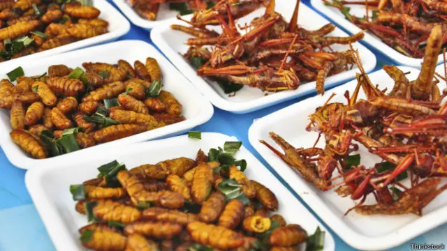 Приготовленные насекомые