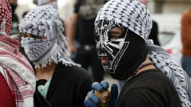 درگیری فلسطینیها با سربازان اسرائیلی در نزدیکی رامالله