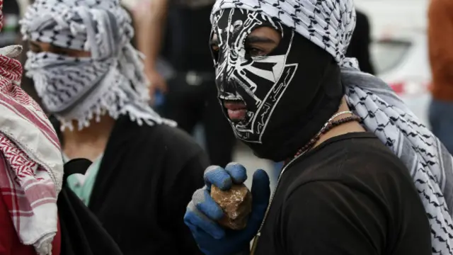 فلسطینی مقبوضہ بیت المقدس اور غرب اردن کے فلسطینیوں سے اظہارِ یکجہتی کے لیے جمع ہوئے تھے