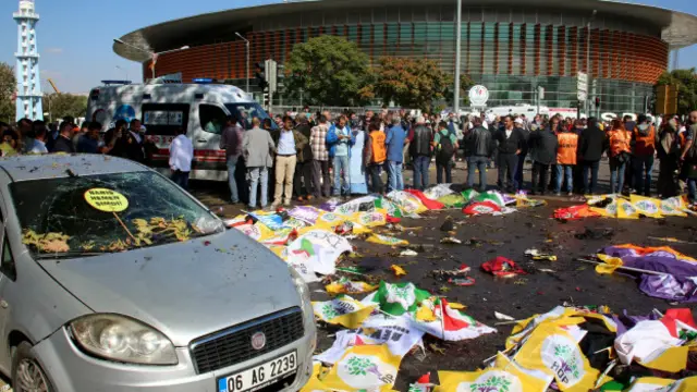 Площадь, где произошли взрывы