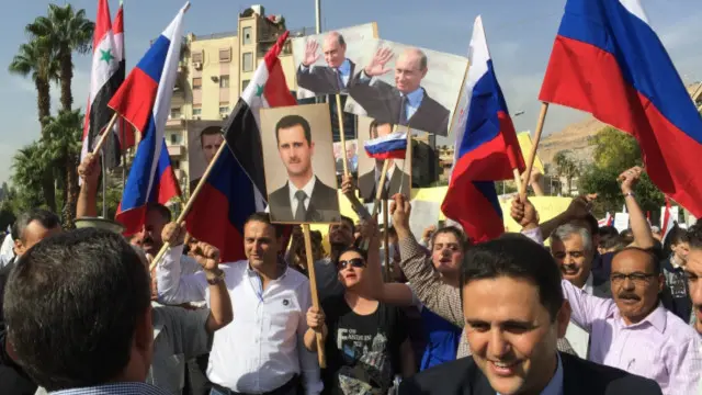 مغربی ممالک سمجھتے ہیں کہ شام کی خانہ جنگی کا حل بشارالاسد کی اقتدار سے علیحدگی کی صورت میں ممکن ہے تاہم روس اور ایران شام اسد حکومت کے بڑے حامیوں کے طور پر سامنے ہیں