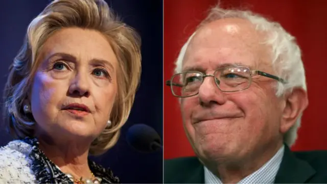 برنی سندرز و هیلاری کلینتون؛ دو داوطلب نامزدی حزب دموکرات برای انتخابات ریاستجمهوری آمریکا