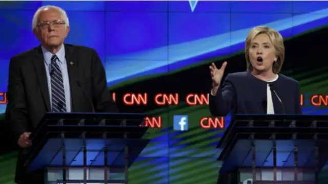 Ông Sanders hiện đang trở thành đối thủ nặng ký nhất của bà Clinton