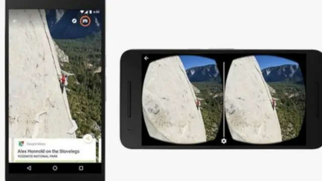 Street View на экране смартфона