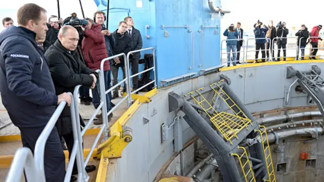 رئیس جمهوری روسیه گفته است که انتظار دارد پایگاه فضایی به زودی تکمیل شود