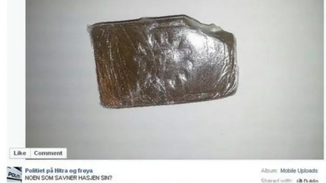 ناروے کی پولیس نے چرس کے پیکٹ کے مالک کو اپنی شناخت ظاہر کرنے کی دعوت دی ہے جس سے سوشل میڈیا پر لوگ بہت محظوظ ہوئے ہیں