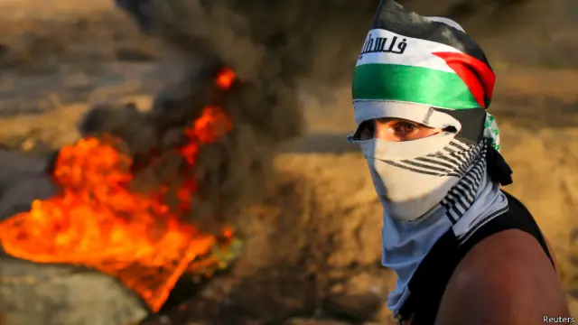 फ़लस्तीनी प्रदर्शनकारी