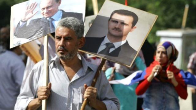 Сторонник Асада в Сирии