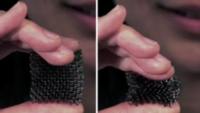 Microlattice puede deformarse y volver a su estado original.