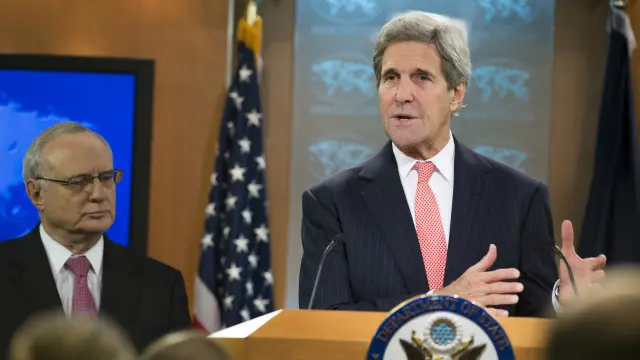 Ngoại trưởng Mỹ John Kerry và Đại sứ lưu động đặc trách Tự do Tôn giáo Quốc tế David Saperstein