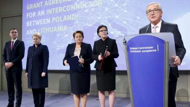 Лидеры Польши, Литвы, Латвии и Эстонии, а также глава Еврокомиссии Юнкер 