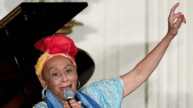 Omara Portuondo en la Casa Blanca