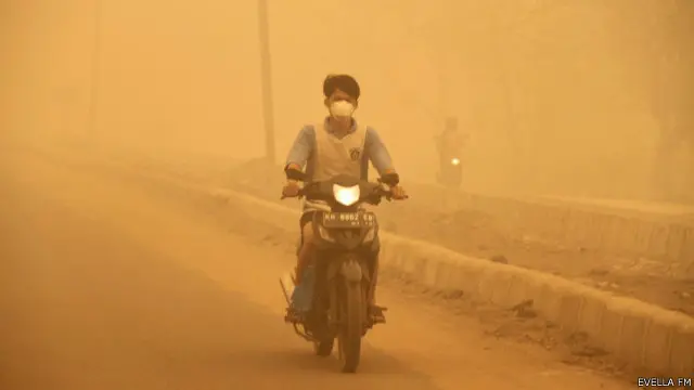 Indeks Standar Pencemar Udara (ISPU) di Palangkaraya menunjukkan konsenrasi partikulat PM10 berada di atas 3.000 mikrogram per meter kubik pada Rabu (21/10).