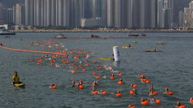 参赛者在比赛中