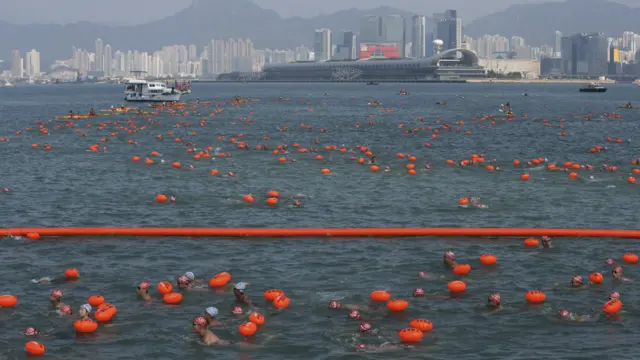 参赛者在比赛中