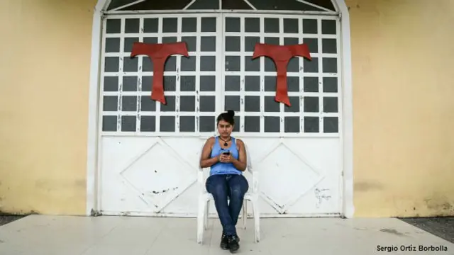 Mujer migrante en México.