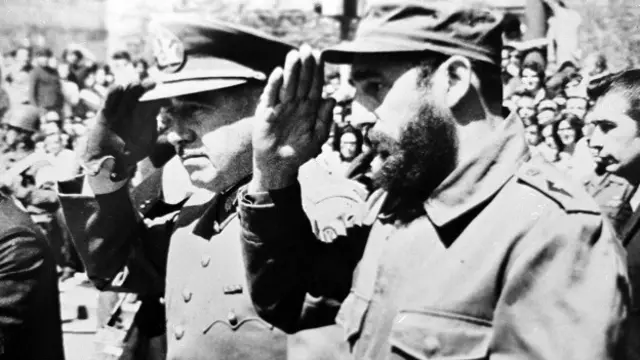 Fidel Castro y Augsuto Pinochet.