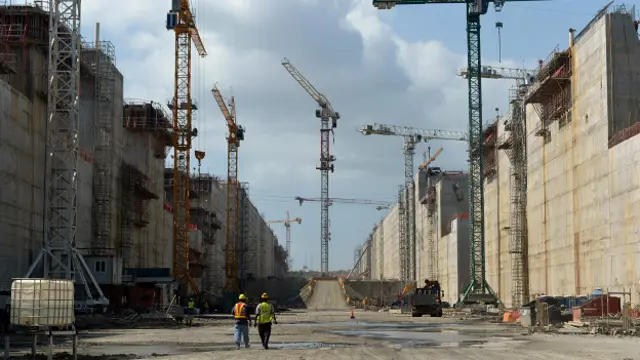 Obras de ampliación del Canal de Panamá.