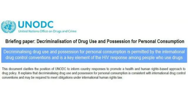 اپنے پاس منشیات رکھنا اقوام متحدہ کے کئی ارکان ممالک میں ایک جرم قرار ہے