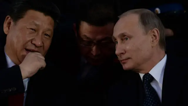 Си Цзиньпин и Владимир Путин в Москву