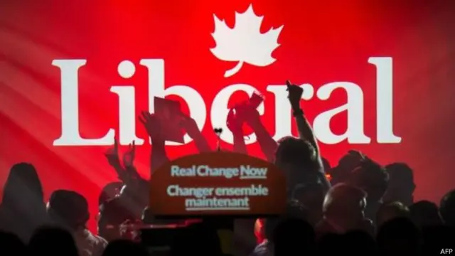 ابتدائی نتائج کا سلسلہ شروع ہونے کے بعد لبرل پارٹی کے حامی کافی خوش دکھائی دے رہے ہیں