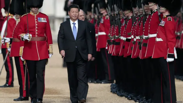 中國國家主席習近平訪英第一天