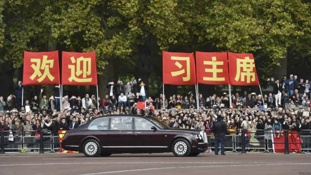 中國國家主席習近平訪英第一天