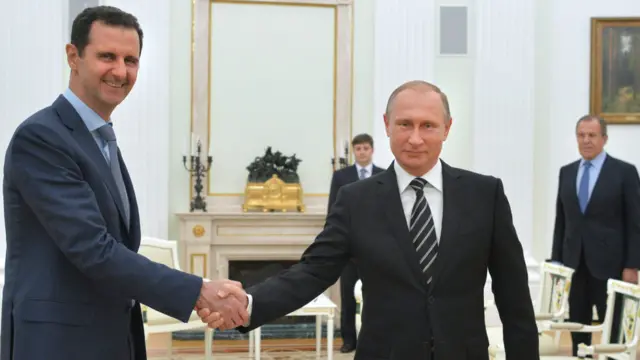 敘利亞總統巴沙爾·阿薩德與俄羅斯總統普京會面
