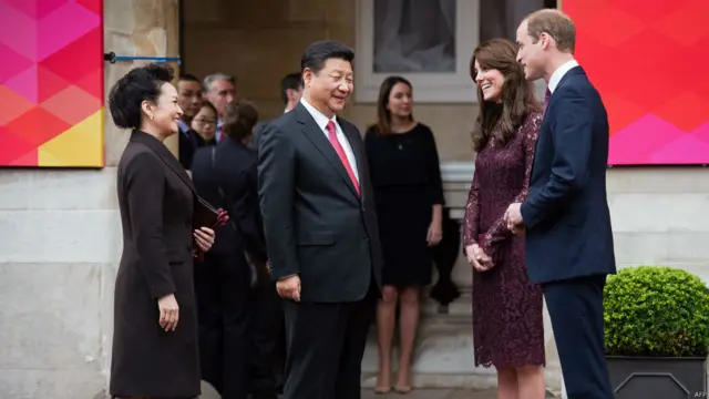 习近平夫妇和英国剑桥公爵威廉王子和凯特王妃
