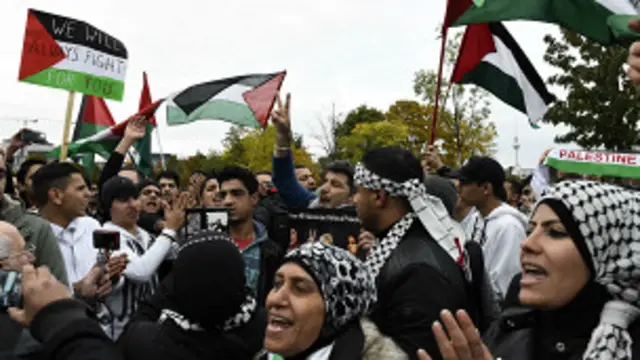 Protestas de palestinos