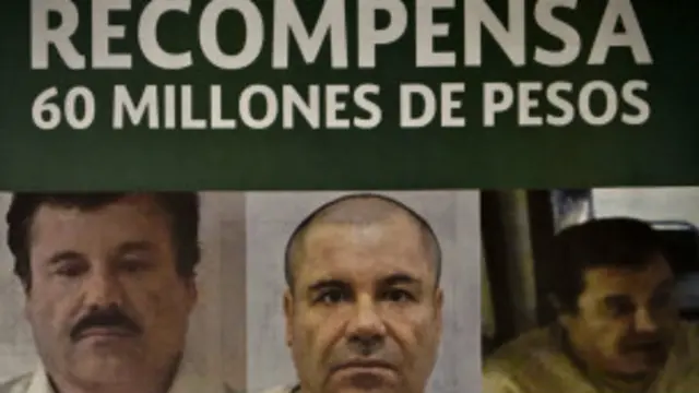 Cartel que ofrece recompensa por "El Chapo"