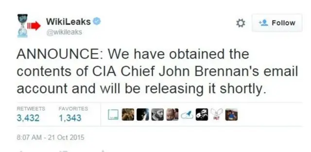 Nội dung công bố của Wikileaks khi chuẩn bị phát tán tài liệu về giám đốc CIA