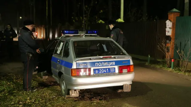 Полиция работает на месте задержания членов "банды ГТА"