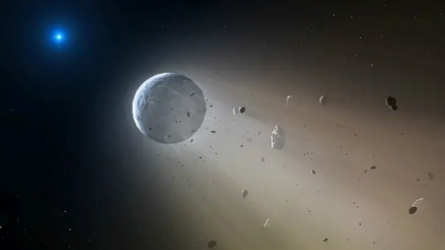 Asteroide desintegrándose