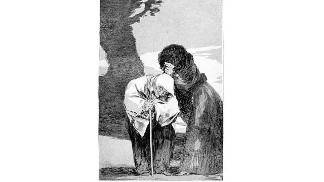 "Нікому ні слова" - офорт 28 "Капрічос" Франсиско Гойя, 1799