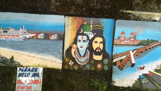 کوچین کی ایک دیوار پر بنی ہوئی یہ پینٹنگ یہاں کی مذہبی ہم آہنگی کی تصویر ہے