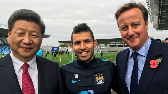 阿奎羅與習近平和卡梅倫