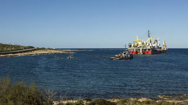 Прокладка подводного кабеля в Норвегии