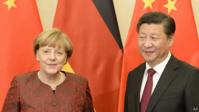 默克爾前不久在中國訪問時會見習近平