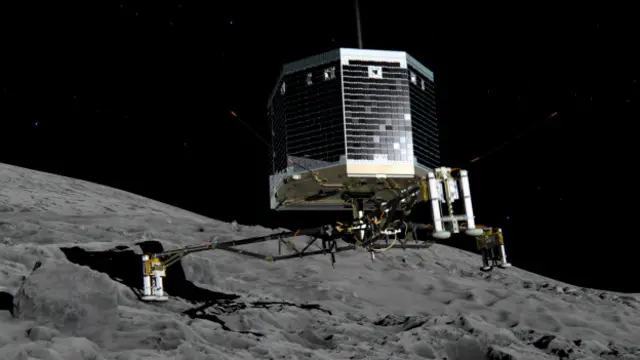 En noviembre, la sonda Rosetta envió un robot -Philae- a la superficie de 67P.