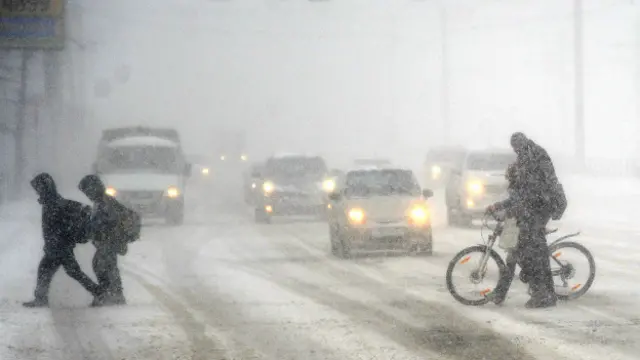 Челябинск в метель