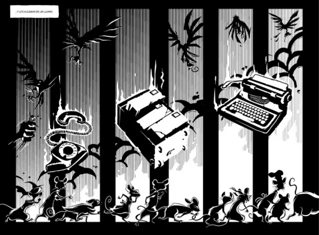 Viñeta de la novela gráfica "Los Once"