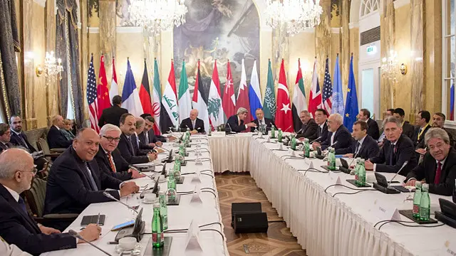 ایران برای اولین بار با حضور محمد جواد ظریف، وزیر امور خارجه در نشستی بین‌المللی درباره سوریه شرکت داشت